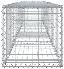 horganyzott vas gabion kosár fedéllel 400 x 50 x 50 cm