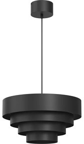 Csillár zsinóron RINGS 1xE27/15W/230V fekete