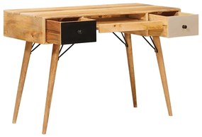 vidaXL Íróasztal fiókkal Barna 110 x 55 x 76 cm Tömör Mangófát