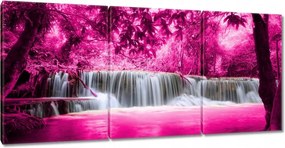 Vászonkép 210x100 Rózsaszín vízesés