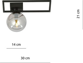 Emibig modern mennyezeti lámpa imago fekete grafit emi1131/1d