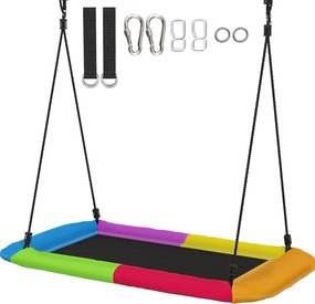 AIYAPLAY állítható fészekhinta 148 x 77 cm – Akár 300 kg | Kerti felakasztható hinta állítható kötelekkel, 3–8 éveseknek, beltéri és kültéri, többszín