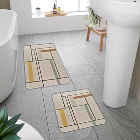 Világosbarna fürdőszobai kilépő szett 2 db-os 60x100 cm – Mila Home