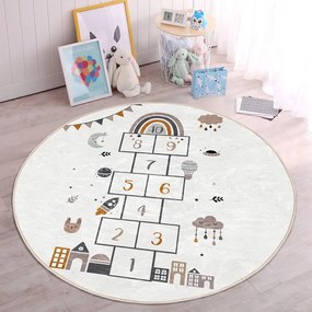 Krémszínű gyerek szőnyeg ø 120 cm Comfort – Mila Home