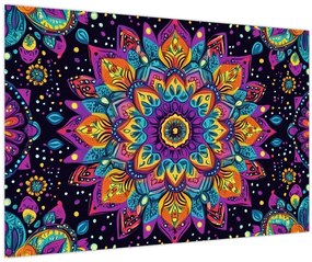 Kép - Kaleidoszkópos mandala (90x60 cm)