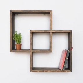 Fali polc 51x51 cm fenyő