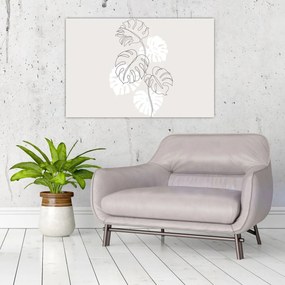 Kép - Vonalkép monstera N⁰3 (90x60 cm)