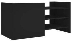 fekete szerelt fa TV-szekrény 80 x 35 x 40 cm