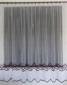 Mg Függöny 573/113 fehér Szilva 350x180 szalaggal M