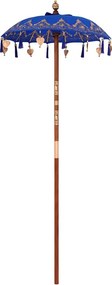 vidaXL Balinéz Napernyő Kék 125 x 125 x 260 cm Pamut