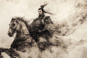 Vászonkép Canvas Japán Ázsia Harcos Szamuráj Hős Ló 120x80