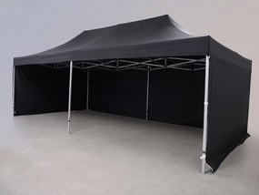 Party sátor 8 × 4 m PROFI HEXA, Fekete