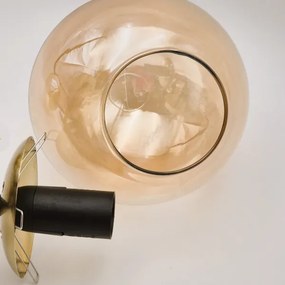 Csillár rúdon LILOU 6xE14/5W/230V arany/fekete/füstös bézs