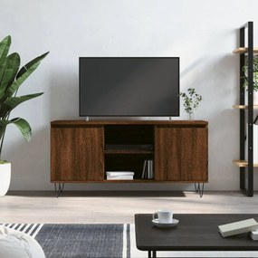 Barna tölgy színű szerelt fa TV-szekrény 104x35x50 cm