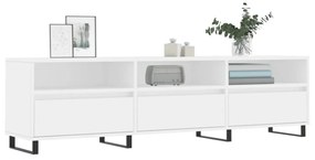 fehér szerelt fa TV-szekrény 150 x 30 x 44,5 cm