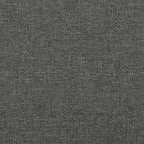 sötétszürke szövet rugós és LED-es ágy matraccal 120 x 190 cm