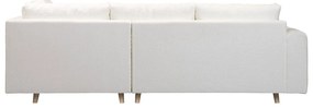 Fehér buklé sarokkanapé (jobb oldali) Ariella – Ropez