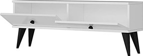 Mona TV-állvány, fehér, 120 cm