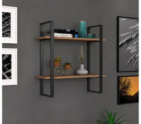 Fali polc BUBA 70x70 cm barna/antracit