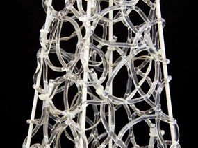 NEXOS Akril piramis 60 cm 30 hideg fehér + elem