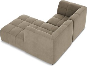 Barna bársony sarokkanapé (jobb oldali-heverő résszel) Aloha – Makamii