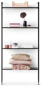 Edge fekete könyvespolc, szélesség 94 cm - Hammel