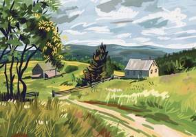 Poszter 66,5x46,5cm Buja falu