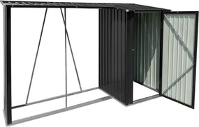 Fatároló fészerrel, 270x104x159 cm, antracit, ARPOL TYP 2