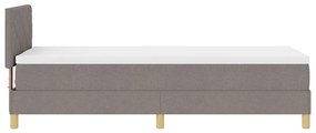 Boxspring ágy matraccal és LED bézs 80x200 cm szövet