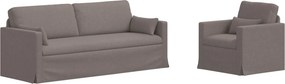 vidaXL Kanapé 2 pcs Tópszínű 198 x 78 x 80 cm szövet