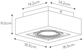 Lucide 09120/12/30 - LED Dimmelhető spotlámpa ZEFIX 1xGU10/12W/230V fekete