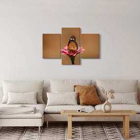 Pillangó képe a virágon (90x60 cm)