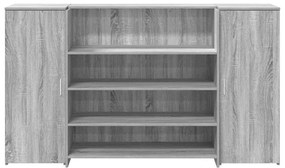 recepciós pult szürke sonoma 180x50x103,5 cm szerelt fa