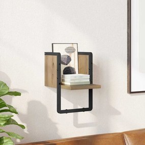 vidaXL Falpolc polcokkal Művészi tölgy 20 x 25 x 30 cm Faanyag