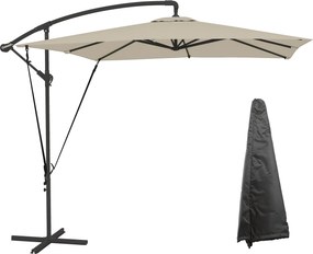 Outsunny Eccentrikus Napernyő 247x247 cm-es Kertiparral, Állítható Borítással és Anti-UV 50+ Szélerő Corddal | Aosom