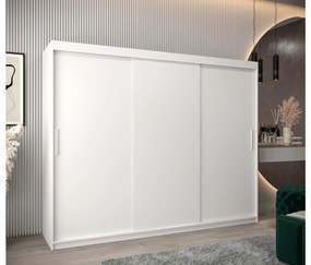 Ruhásszekrény 250 cm Toki (matt fekete + matt fehér). 1064859