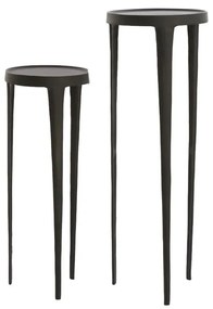 Fém kerek tárolóasztal szett 2 db-os ø 35 cm Tobias – Light &amp; Living