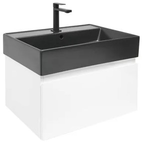 SAT B-WAY Fürdőszobaszekrény mosdóval 59x30x45 cm fehér fényes BWAY60WU2BB