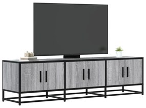 szürke sonoma színű szerelt fa és fém TV-szekrény 150x35x41 cm