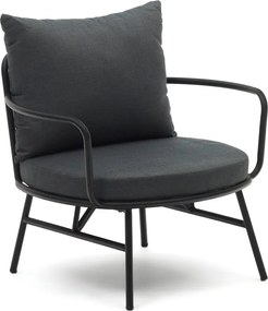 Fekete fém kerti fotel Bramant – Kave Home