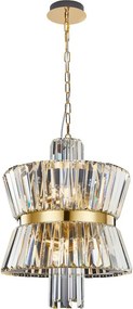 MILAGRO ML0403 AURELIA Kristály Függesztett Lámpa Arany E14 IP20