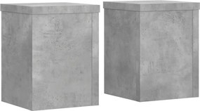 vidaXL 2 db betonszürke szerelt fa növénytartó állvány 15 x 15 x 20 cm