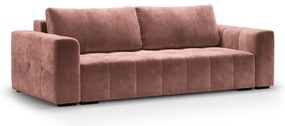 Luca rózsaszín kinyitható bársonykanapé - Milo Casa
