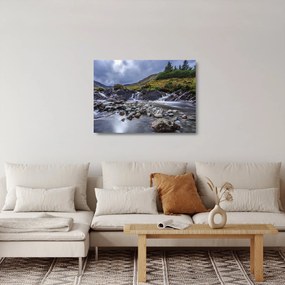 Folyó víz képe (üvegen) (70x50 cm)