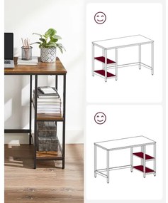 Íróasztal SOLEA – barna/fekete