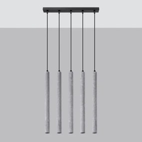 Sollux SL.1274 - Csillár zsinóron PASTELO 5xG9/8W/230V beton