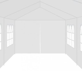 fehér kerti pavilon 3 x 12 m