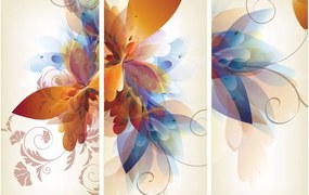 Fotótapéta - Virágos művészet - absztrakt (152,5x104 cm)