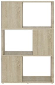 sonoma-tölgyszínű térelválasztó könyvszekrény 60 x 24 x 94 cm