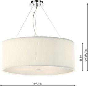 Dar Lighting ZARAGOZA ZAR0633 Függőlámpa 6x60W/E27 IP20